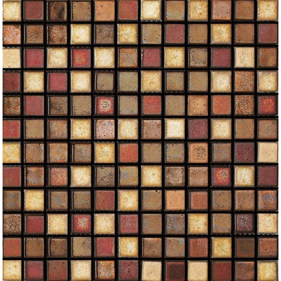 Elysium Tiles, Handmade Porcelain Mosaic, Cobbler, 11.75" x 11.75"