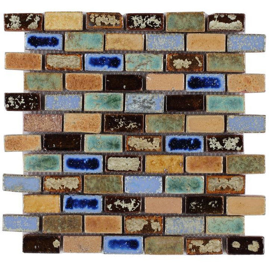 Elysium Tiles, Handmade Porcelain Mosaic, Spain, 11.75" x 11.75"
