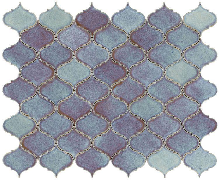 Elysium Tiles, Handmade Porcelain Mosaic, Calabash, Multi-color, Multi-size