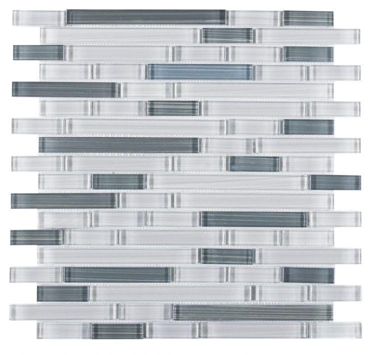 Elysium Tiles, Mosaic Glass, Grey, Multi-size