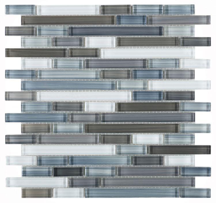 Elysium Tiles, Mosaic Glass, Rain, Multi-color, Multi-size