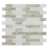 Elysium Tiles, Mosaic Glass, Linear, Multi-color, 11.75" x 12"