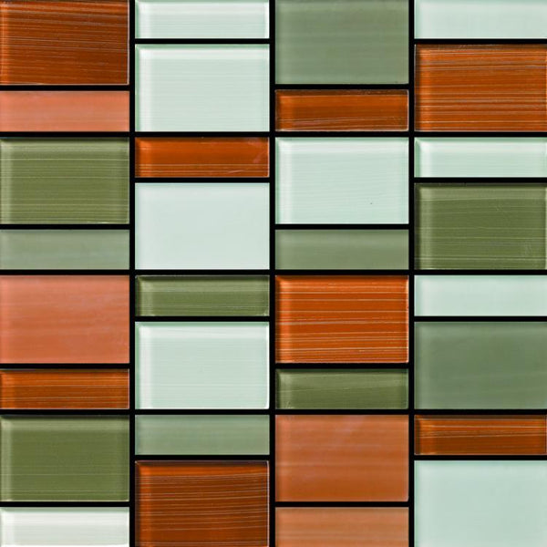 Elysium Tiles, Mosaic Glass, Prime, 11.75" x 11.75"