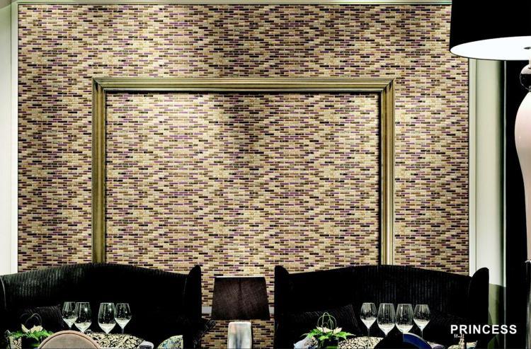 Elysium Tiles, Crackle Glass Mosaic, Princess, Multi-size