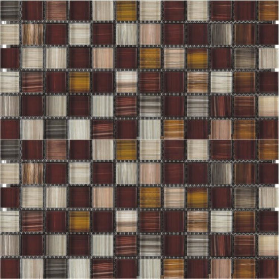 Elysium Tiles, Mosaic Glass, Rainbow Square ,11.75" x 11.75"