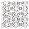 Elysium Tiles, Pearl Mosaic, Diana Aether, 11.5" x 12"