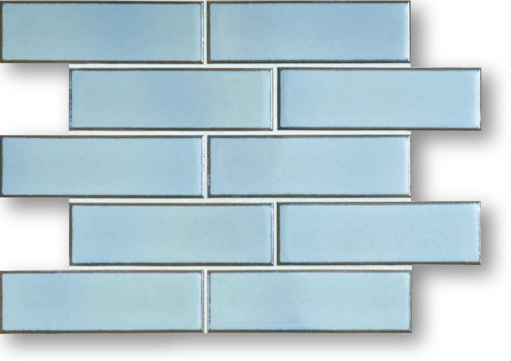 Cepac Porcelain Mosaic Tiles, Frost Proof/Acid Resistant, Rhine, Multi-color, 1-3/4″ x 5-3/4″