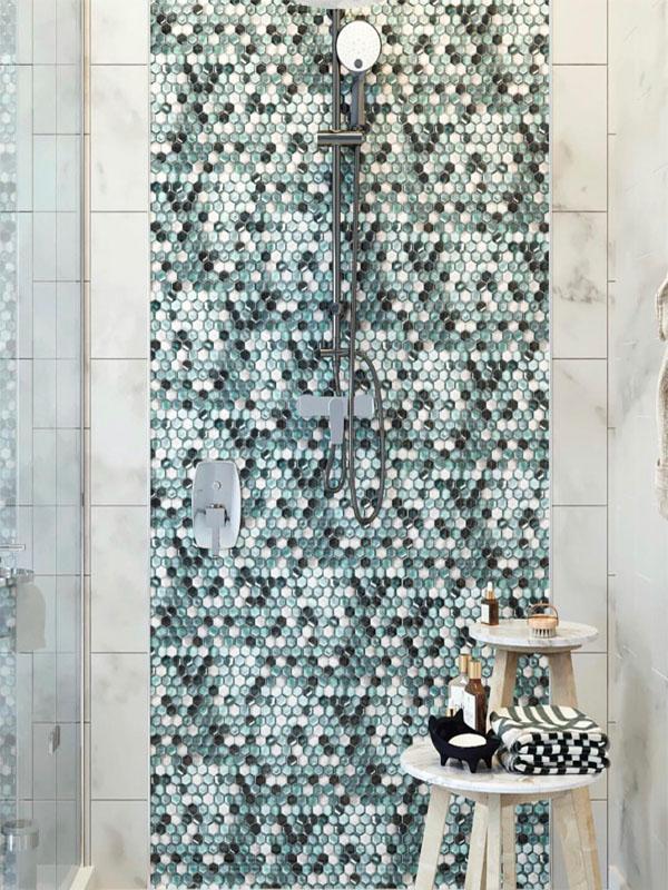 Mir Mosaic, Alma Tiles, Glamour Collection, Multi-color, 10.8" x 11.5"