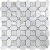 Mir Mosaic, Natural Line Tiles, Alaska Collection, Multi-color, 12" x 12.2"