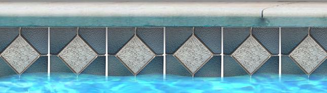 Fujiwa Pool Tiles, Alco Deco Series, Multi-color, 6" x 6"