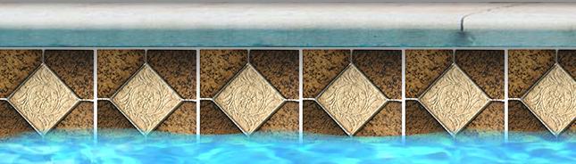 Fujiwa Pool Tiles, Alco Deco Series, Multi-color, 6" x 6"