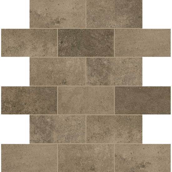 American Olean Coordinating Glazed Ceramic Mosaic Tile, Fusion Cotto Collection, Multi-Color, 18x18