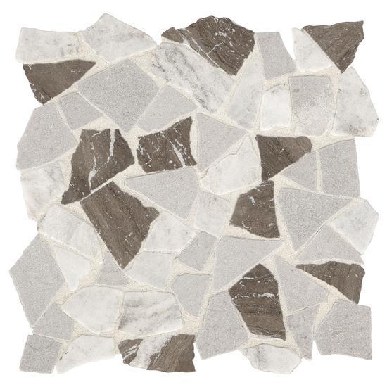 American Olean Natural Stone, Pebble Mosaic Tile, Presario Collection, Multi-Color, 24x24