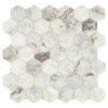 American Olean Natural Stone, Hexagon Mosaic Tile, Presario Collection, Multi-Color, 24x24