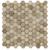 Porcelanosa Mosaics Tile ,Aura Hexagon, Multi-Color