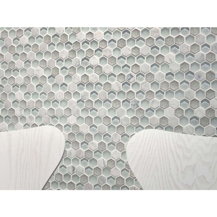 Porcelanosa Mosaics Tile ,Aura Hexagon, Multi-Color