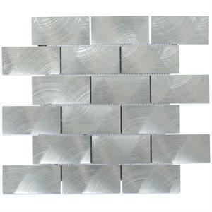 Soho Studio Metal Tiles, Aluminum Silver, Multi-Color, 12x12