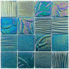 Soho Studio Glass Tile, Aqueous, Multi-color, 3x3