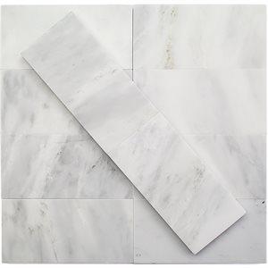 Soho Studio Marble Tiles, Asian Statuary, Multi-Color, 3x6