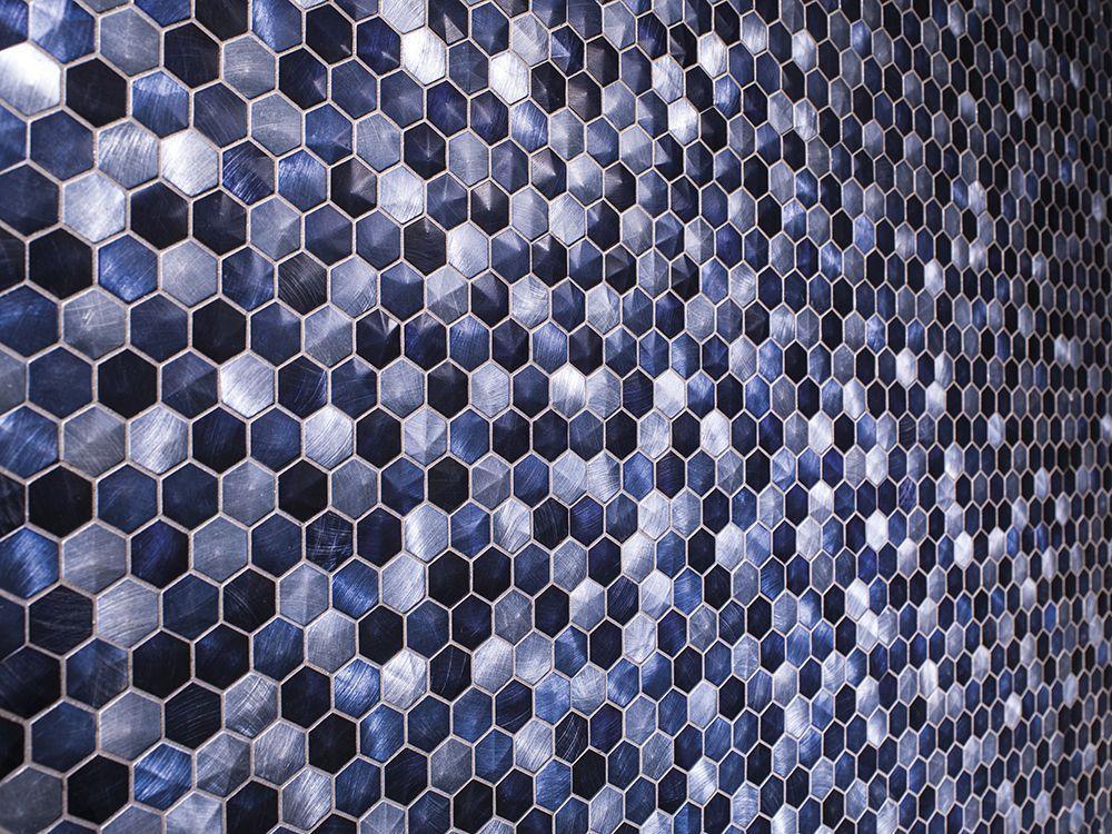 Porcelanosa Mosaics Tile, Colors Aluminium, Multi-Color