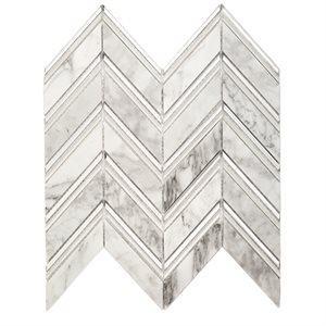 Soho Studio Marble Tiles, Chevron Glacier, Multi-Color, 10x11