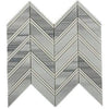 Soho Studio Marble Tiles, Chevron Weave, Multi-Color, 12x10