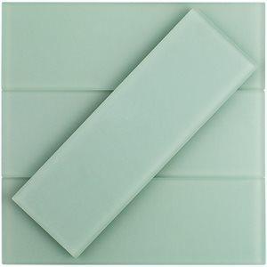 Soho Studio Glass Tile, Crystal Frosted, Multi-color, 4x12