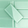Soho Studio Glass Tile, Crystal Polished, Multi-color, 3x6