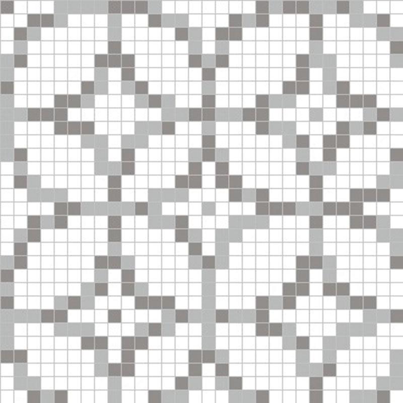 Mir Mosaic, Alma Tiles, Patterns 0.8" Collection, Multi-color, 12.9" x 12.9"