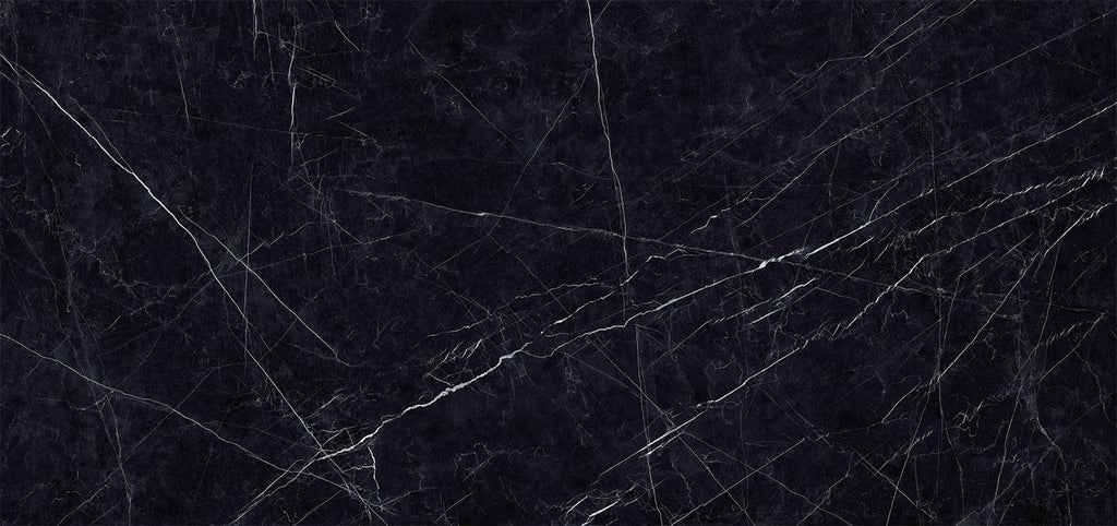 SapienStone, Single Porcelain Slab, Silky/Polished, Dark Marquina, 126" x 60"