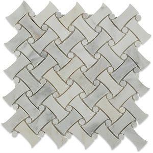 Soho Studio Marble Tiles, Fancy Weave, Multi-Color, 11x11