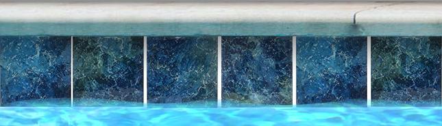 Fujiwa Pool Tiles, Lyra 600 Series, Multi-color, 6" x 6"
