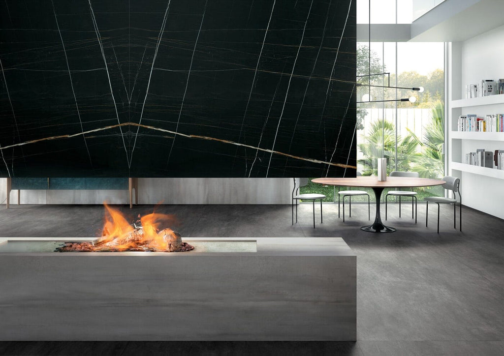 Infinity, Ceramic Slabs, Concrete Black CE03