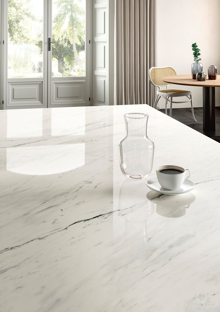 SapienStone, Single Porcelain Slab, Natural/Polished, Premium White, 126" x 60"