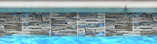 Fujiwa Pool Tiles, Stoneledge Series, Multi-color, 6" x 6"