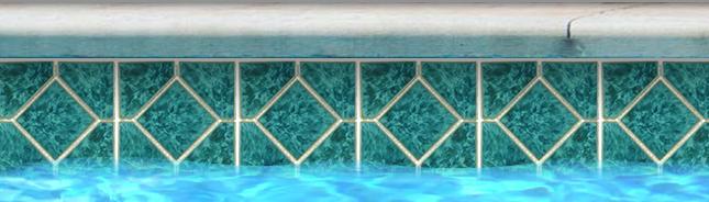 Fujiwa Pool Tiles, Titan 600 Deco Series, Multi-color, 6" x 6"