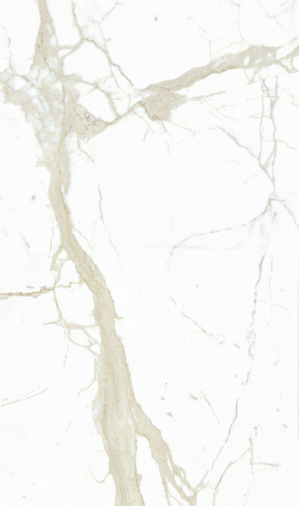 SapienStone, Book-matched Porcelain Slab, Silky/Polished, White Calacatta Mirrored, 126" x 60"