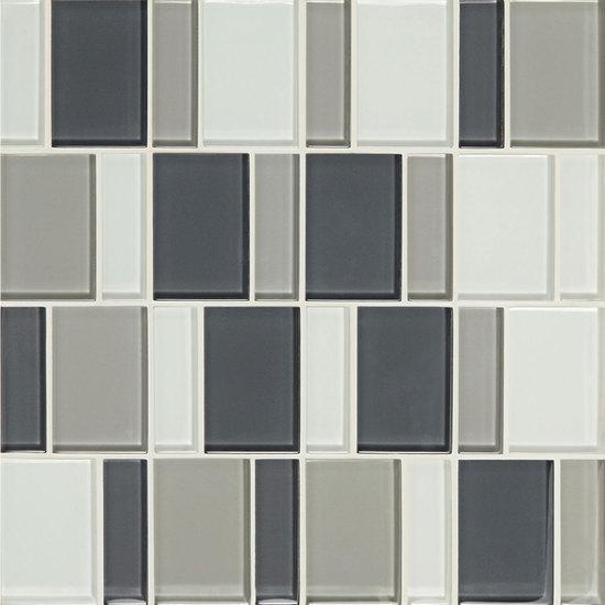 American Olean Block Glass Mosaic Tile, Renewal Collection, Multi-Color, 12x12