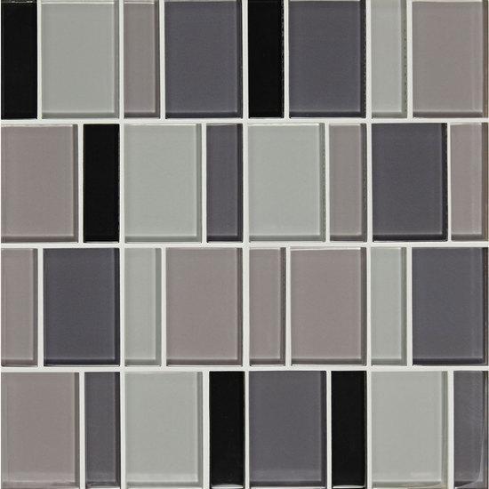 American Olean Block Glass Mosaic Tile, Renewal Collection, Multi-Color, 12x12
