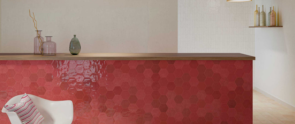 WOW Wall Tiles, Zellige Hexa Collection, Zellige Hexa, Multi Color,  4”x5”