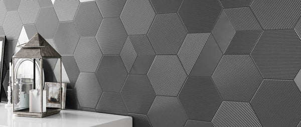 WOW Wall Tiles, Metallic Edition, Mini Hexa Canale