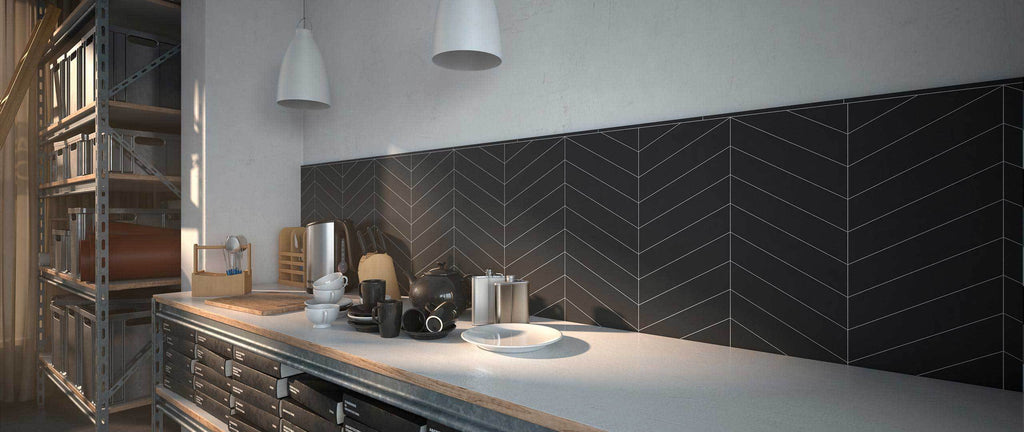 WOW Wall Tiles, Subway Lab Collection, Chevron, Multi Color, 2"x9"