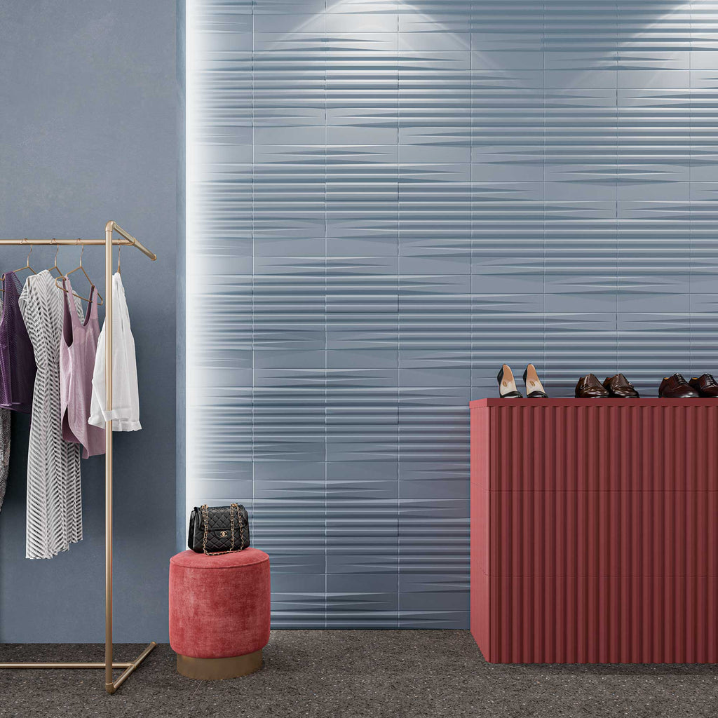 Wow Floor and Wall Tiles, Stripes Collection, Stripes Transition, Multi Color, 3”x12”