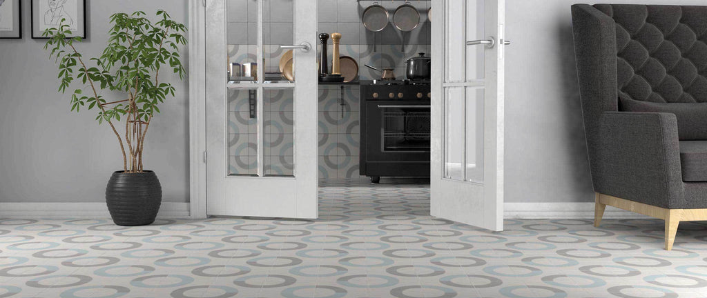 WOW Floor Tiles, Cement Collection, Loop Decor, Multi Color