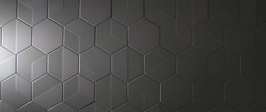 WOW Wall Tiles, Subway Lab Collection, Mini Hexa Canale, Multi Color