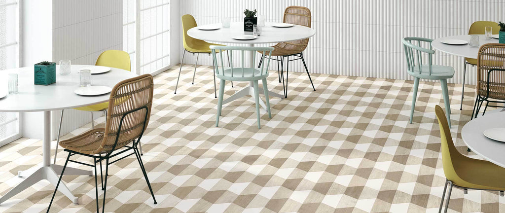 WOW Floor & Wall Tiles, 60º, Trapezium, Multi Color, 4”x9”