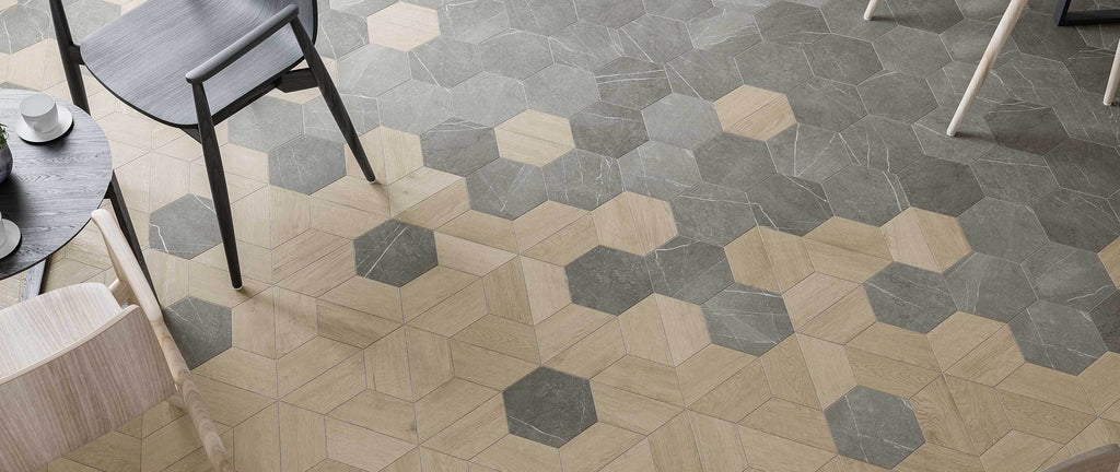 WOW Floor & Wall Tiles, 60º, Trapezium, Multi Color, 4”x9”