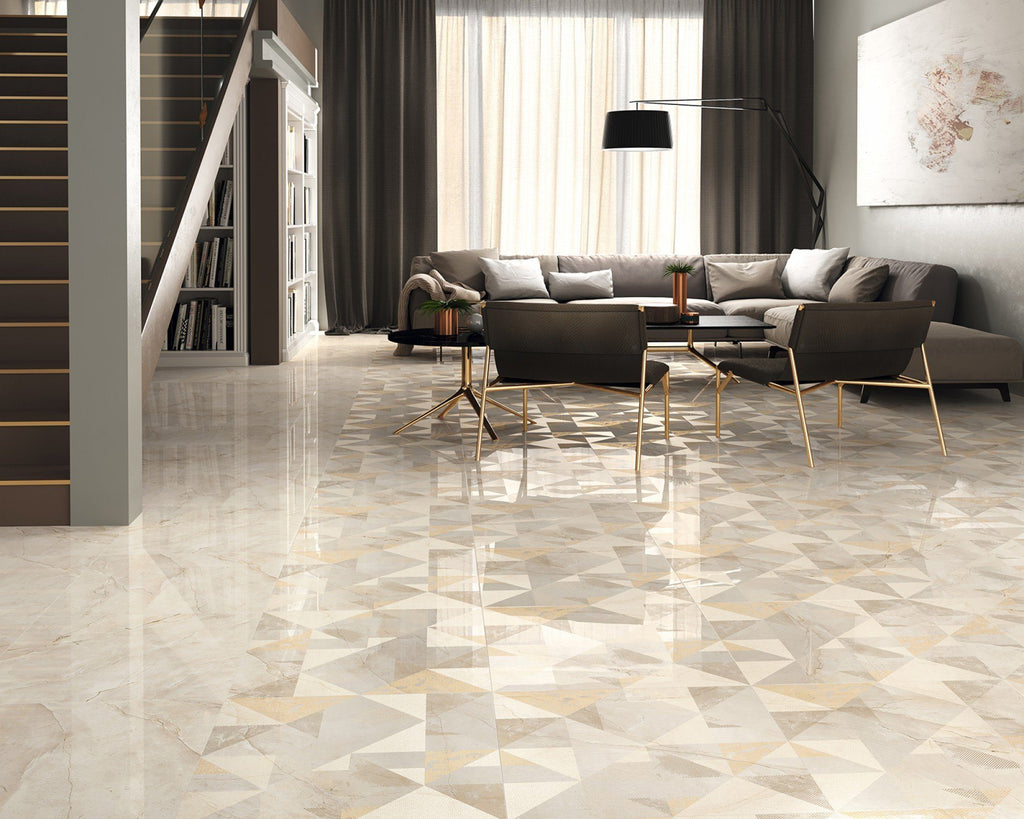 DUNE Wall and Floor Tiles, Porcelanico, Crema, Multi-Color, 23.6″  x 23.6″