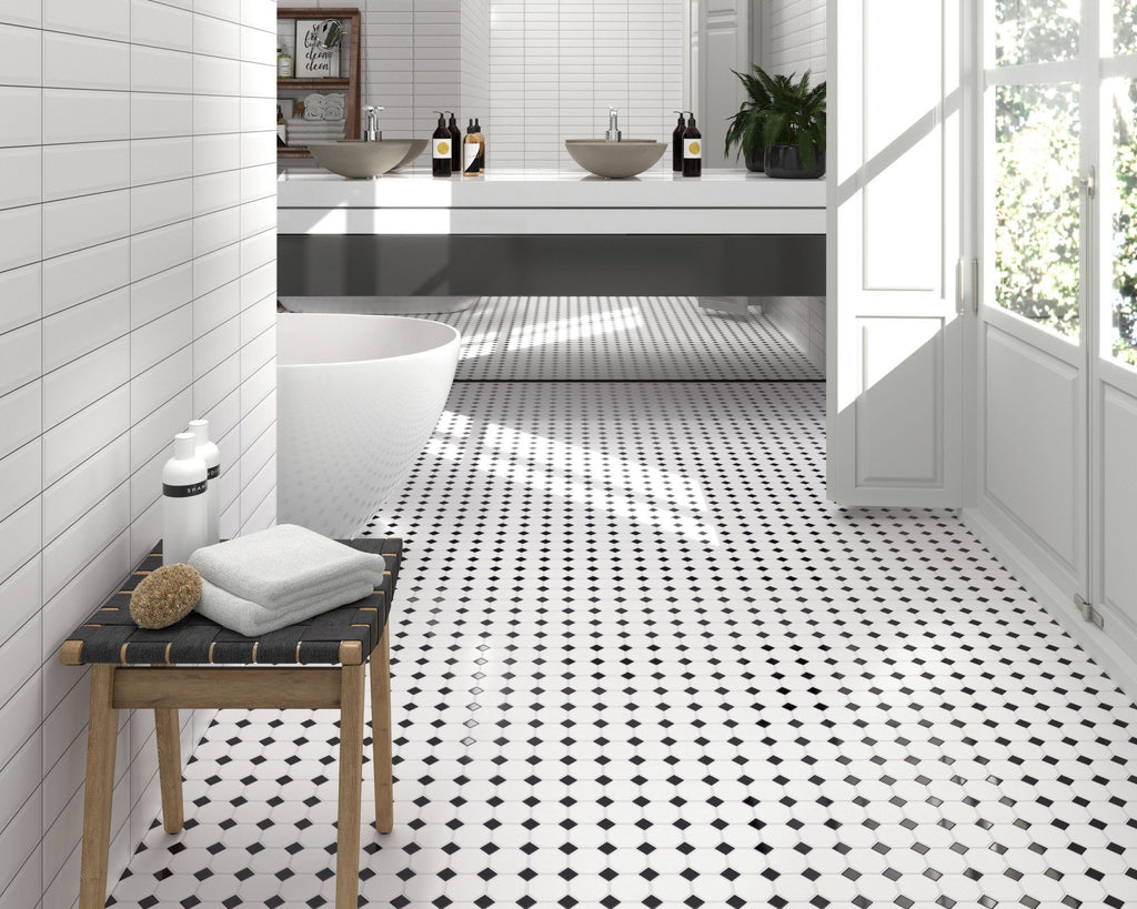 DUNE Mosaics, Porcelanico, Oxford, Multi-Color, 11.6″ x 11.6″