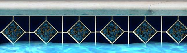 Fujiwa Pool Tiles, Ambon Deco Series, Multi-color, 6" x 6"